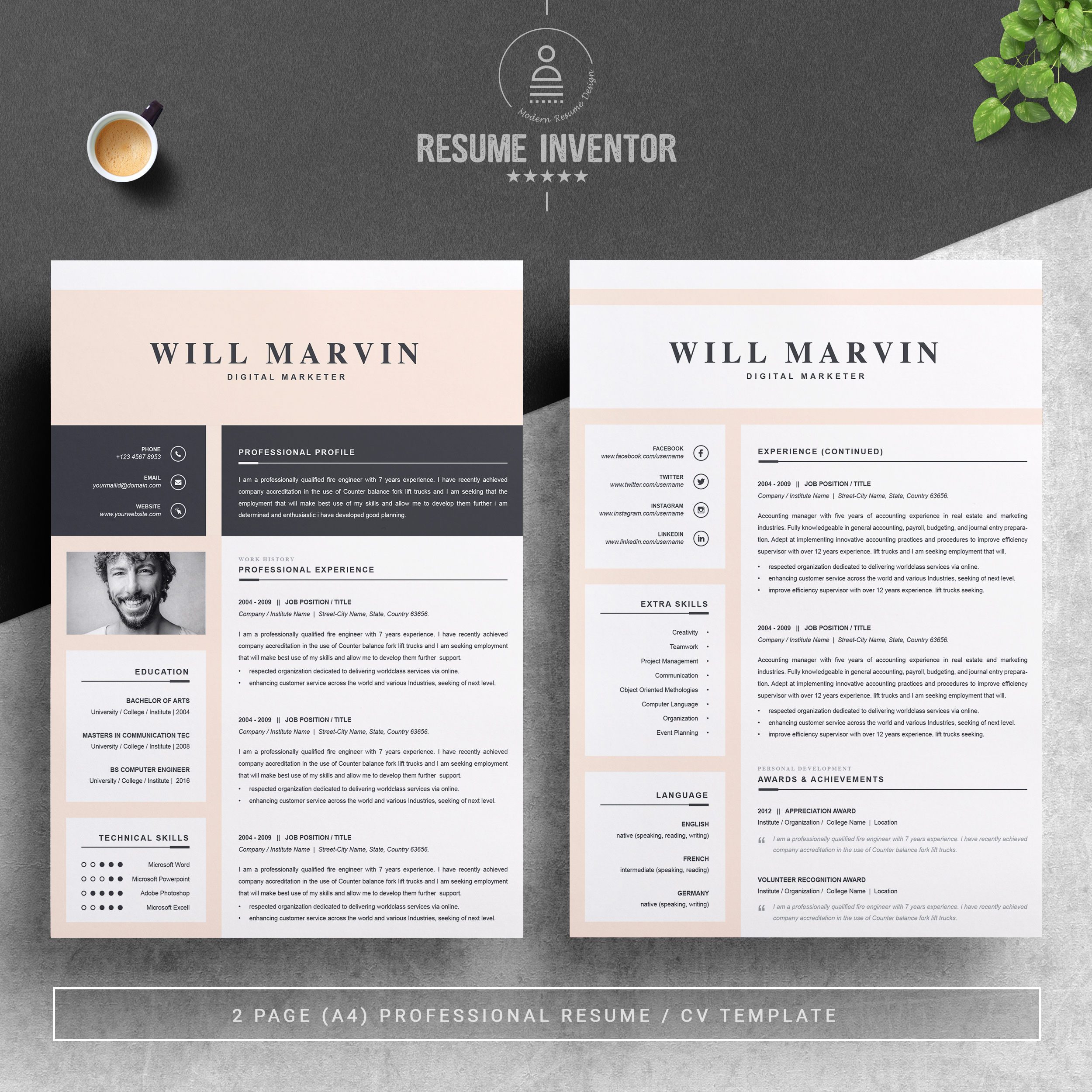 downloadable free resume templates pages